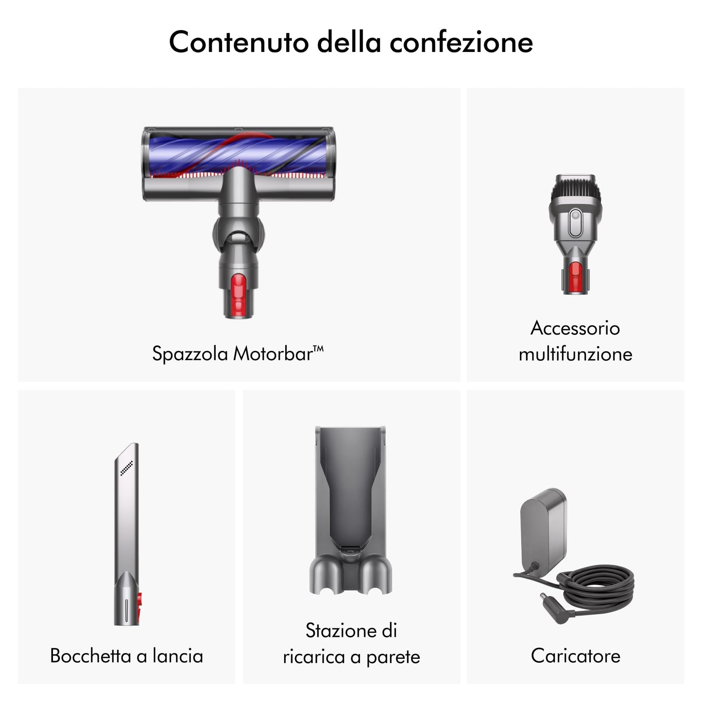 Dyson V11 Advanced™ Aspirapolvere senza filo–200 AW, 60 minuti di autonomia, Spazzola Motorbar anti groviglio, 3 modalità, schermo LCD, spazzola multifunzione, stazione di ricarica a muro,Nichel/Viola