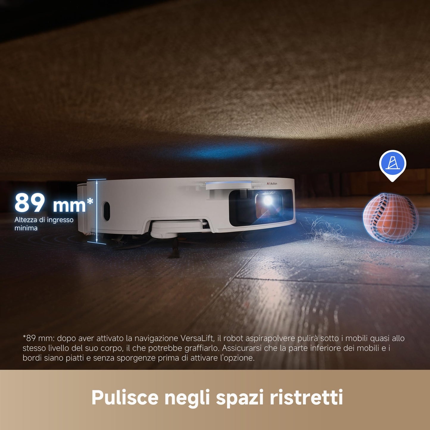 DREAME X50 Ultra Complete Robot Aspirapolvere, Rilevamento Degli Ostacoli con IA e Navigazione a 360ยฐ, Superare l'ostacolo di 6CM, Aspirazione Fino a 20000 Pa, Doppia Spazzola Antigroviglio