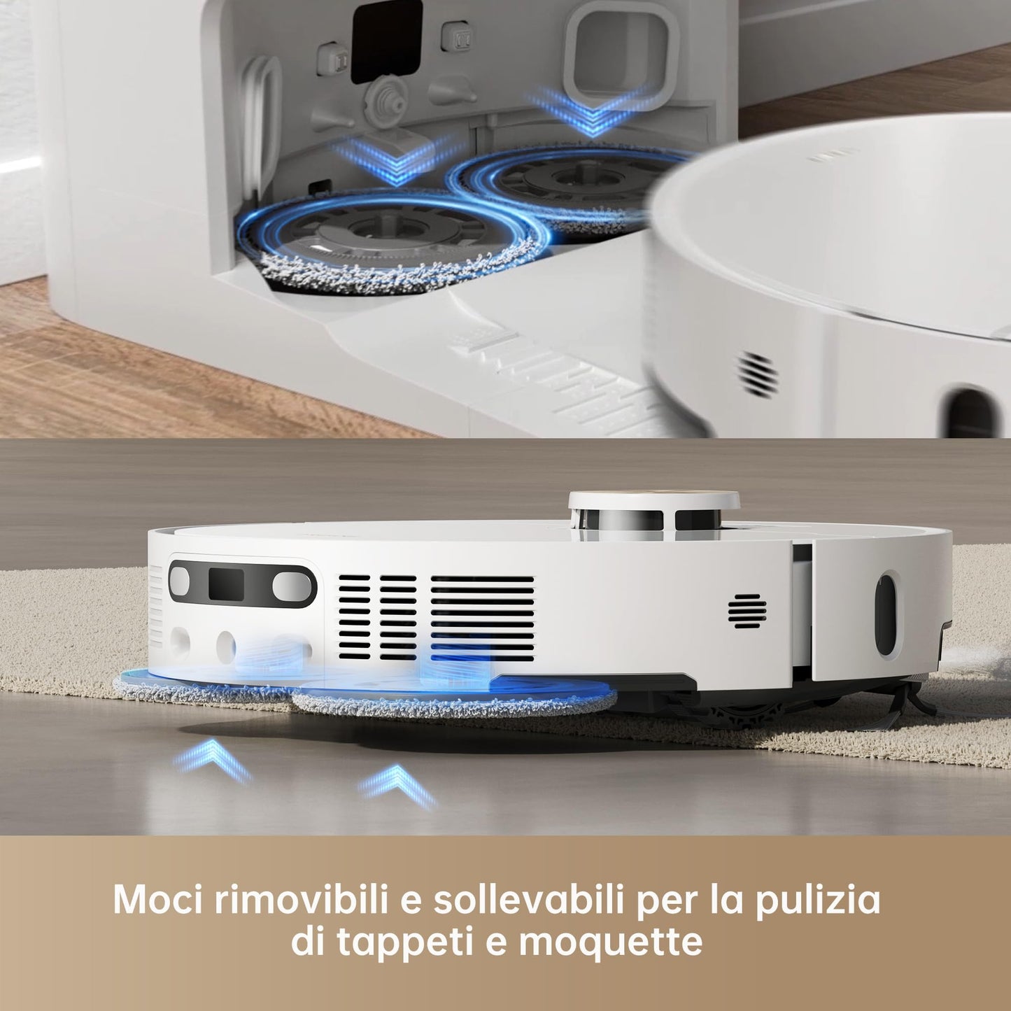 DREAME X40 Ultra Complete Robot aspirapolvere scopa rimovibile e sollevabile, pulizia approfondita con spazzola laterale, aspirazione da 12.000 Pa, pulizia automatica dello straccio e dell'asse 70 ℃