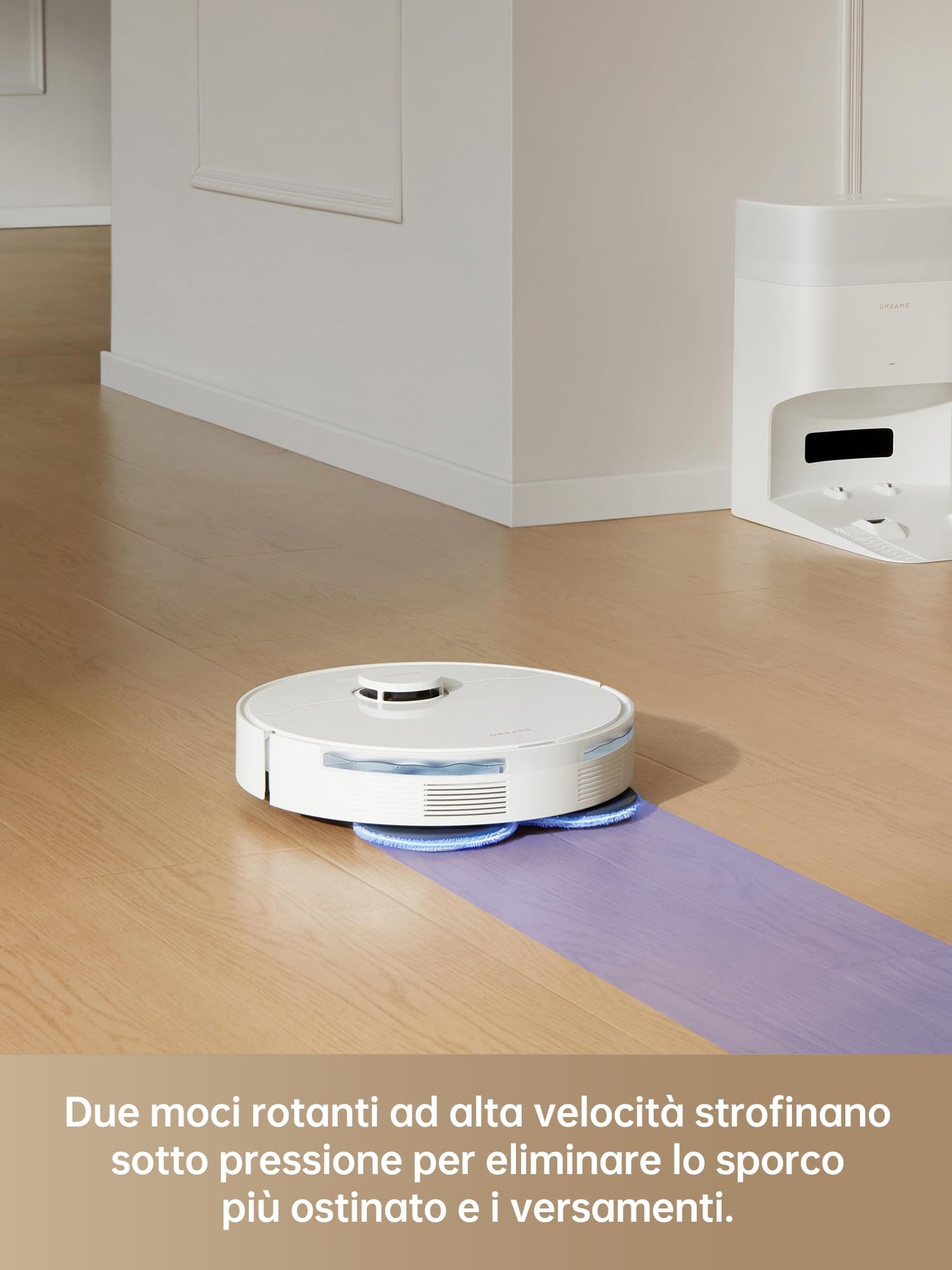 DREAME L10s Plus Robot aspirapolvere e lavapavimenti con svuotamento automatico, contiene fino a 90 giorni di polvere, aspirazione da 7000 Pa, pulizia DuoScrub™, sollevamento automatico dei moci