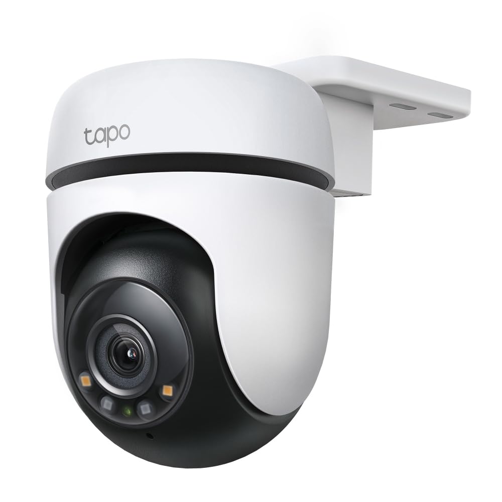 Tapo C510W Telecamera WiFi da esterno 2K 3MP, visione a 360°, visione notturna a colori, telecamera di sorveglianza IP, sensore di movimento, impermeabile IP65, audio bidirezionale, Alexa