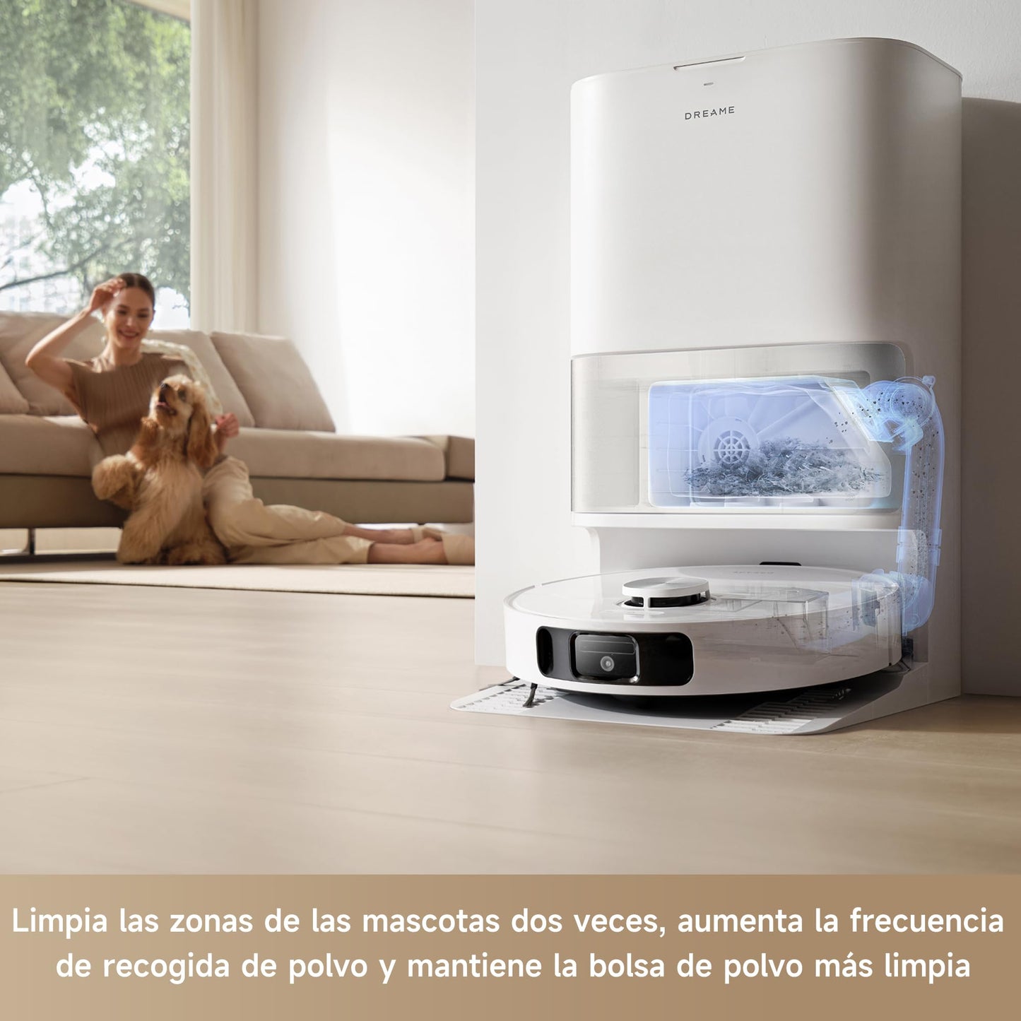 DREAME L10s Ultra Gen 2 Robot Aspirapolvere e Lavapavimenti con MopExtend RoboSwing, Aspirazione 10.000 Pa, Stazione Base Automatica, 32 Livelli di Acqua,Batteria da 240 Min