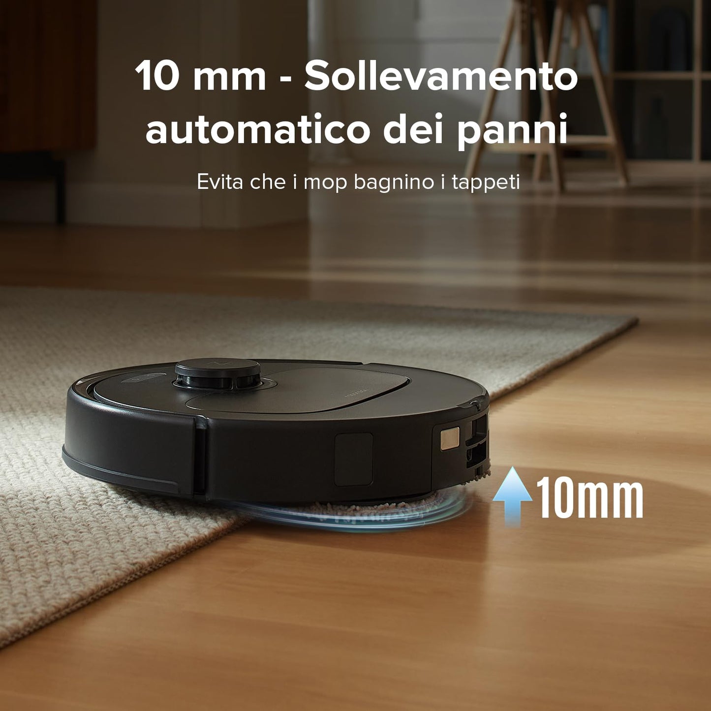 roborock Qrevo S Robot Aspirapolvere 7000Pa con Stazione Autopulente, Svuota Automaticamente la Polvere/Pulisce il Panno Rotante Sollevabile/Ricarica l'acqua (Roborock Qrevo S Nero)