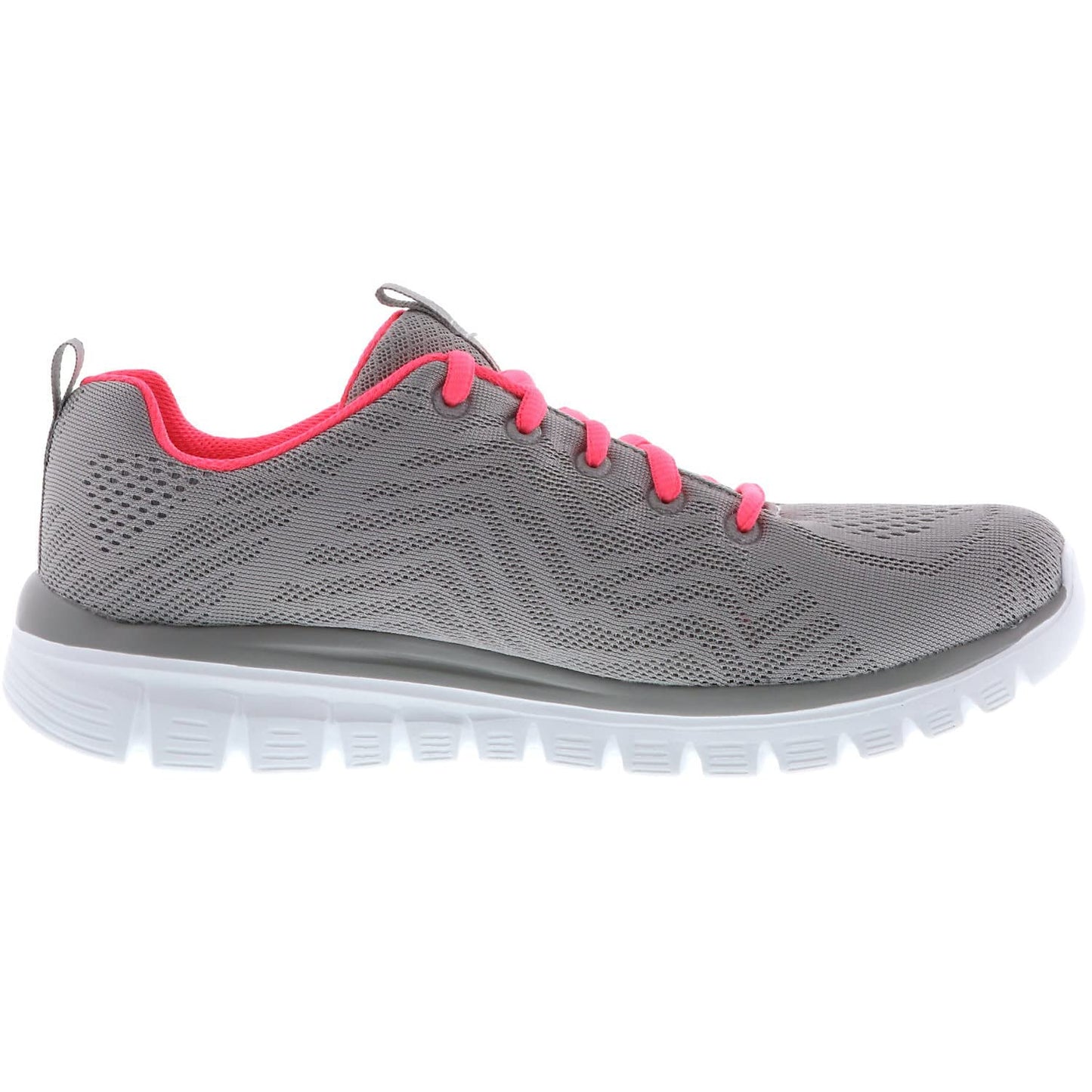 Skechers Graceful Get Connected, Sneaker Donna, Gray Mesh Coral Trim, 38 EU