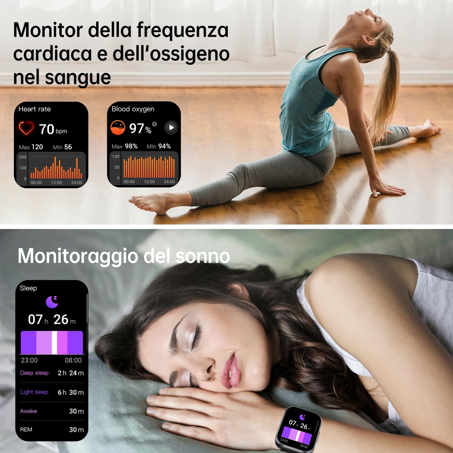 OUKITEL Smartwatch Uomo Donna, 1.91" Orologio Smartwatch con Effettua/Risposta Chiamate, 140+Modalità Sportive Impermeabile IP68, Smart Watch con Monitoraggio del SpO2/Sonno/Contapassi per IOS/Android