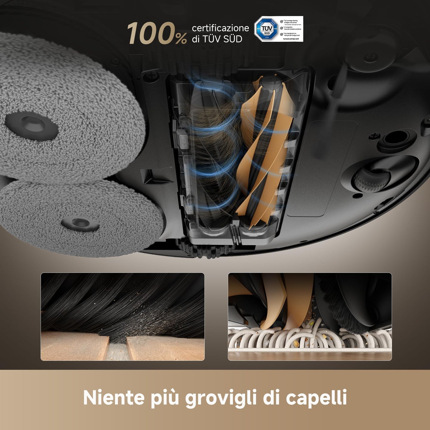 DREAME X50 Ultra Complete Robot Aspirapolvere, Rilevamento Degli Ostacoli con IA e Navigazione a 360°, Superare l'ostacolo di 6CM, Aspirazione Fino a 20000 Pa, Doppia Spazzola Antigroviglio