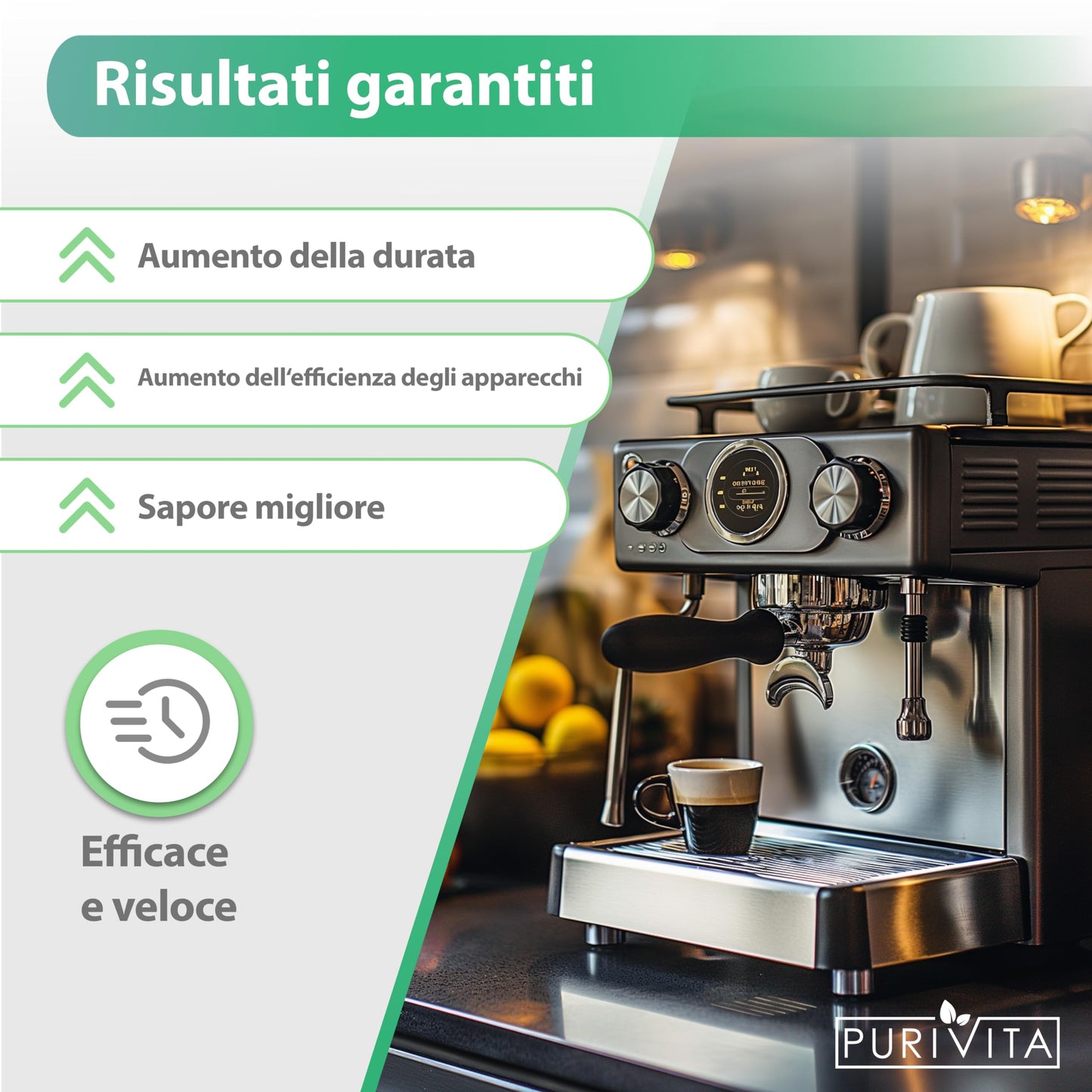 PURIVITA® Universale Decalcificante Macchina Caffè [500ML] - Anticalcare Pulizia Macchine Caffe - Liquido Disincrostante per i Modelli Delonghi, Nespresso, Dolce Gusto, Lazzata & Altri Ancora